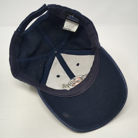 New York Strapback Baseball Hat Blue One Size Embroidered Drew Pearson - Picture 7 of 9